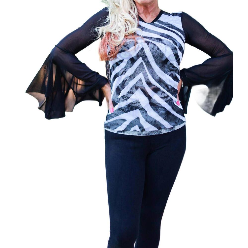 NEW SAVE THE FAITH tiger long sleeve top in white